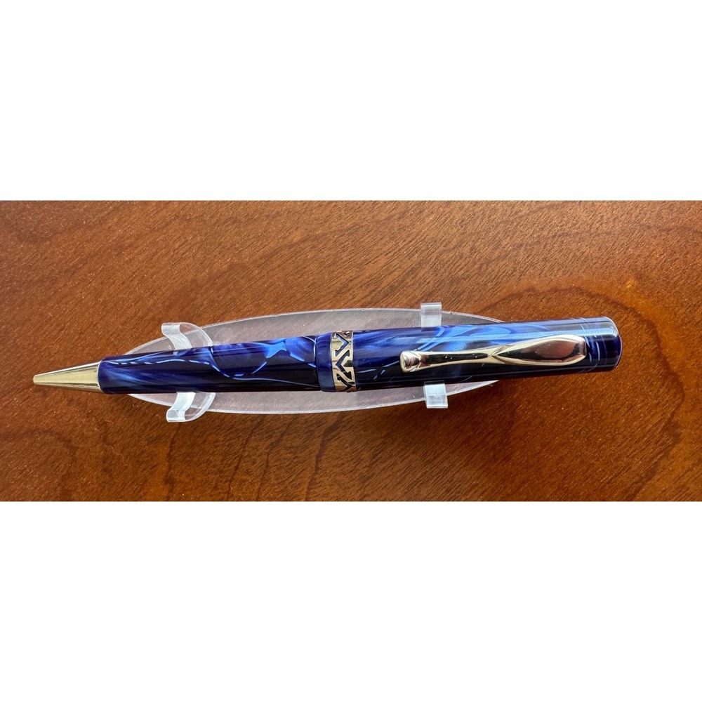 Visconti Midnight Voyager Ballpoint Pen Typhoon Blue 1992 Twist Retract RARE